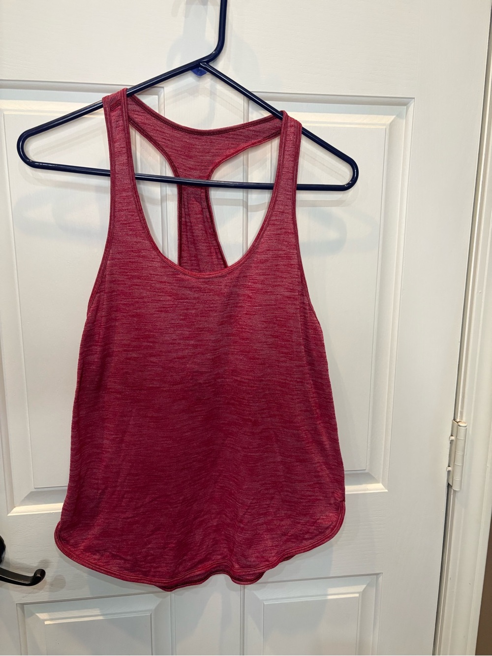 Lululemon 105 Singlet Tank Top Size 6 Heathered Cranberry Racerback Relaxed Fit